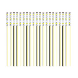 HUAZIZ 20 pieces 50 mm pre-wired strips, 2335 SMD LED, 12-18 V LED strips, model building LED lighting, yellow