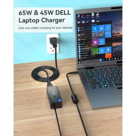 AKELON 65W Charger for Dell Laptops for Inspiron 11 13 14 15 17 3000 5000 7000 Series Latitude E6440 E6430 3520 XPS 13 14 15 9333 9350 19.5V 3.34A Notebook Power Supply