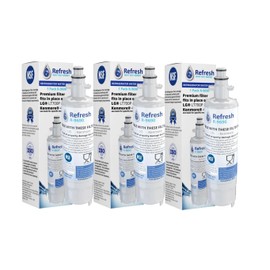 Refresh NSF-53 Premium Refrigerator Water Filter, Compatible with Kenmore 46-9690, LG LT700P, 3 Pack