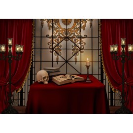 Alltten 7X5FT Halloween Backdrop Halloween Wall Backdrop Haunted House Backdrops F209