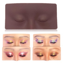 Silicone Face Eye Makeup Practice Board Realistic and Reusable Makeup Practice Training Face Painting Makeup Practice Board