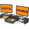 WESTREE Dual Monitor Stand Riser with Drawer, Adjustable Length and