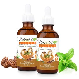 Stevia Select Butter Pecan Flavored Liquid Stevia – Zero Calorie Coffee, Tea, Drink & Baking Sweetener, All-Natural, No Erythritol, Keto-Friendly Sugar Alternative, 300 Servings – 2 Oz