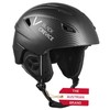 Black Crevice Adult Ski Helmet Stripe, Matt Black Carbon/White, L