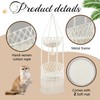 DoubleFill Double Deck Macrame Cat Hammock with Cushion Boho Hanging