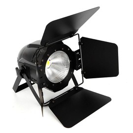 Stage Light with Barn Doors 200W COB DMX512 Cool & Warm White DJ Par Light Professional DJ Show Performance Dance Party Light for Theatre Uplight Effect Concert Church Stage Spotlight