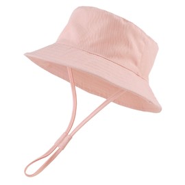 Zsedrut Baby Dinosaur Sun Hat Toddler Kids Summer Hats Sun Protection Caps for Boys Girls Infant Bucket Cap 0-4Y (48CM(6-12M), Pink)