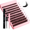 Cluster Lashes Kit 200PCS Lash Clusters 3D Effect 0.07 50D