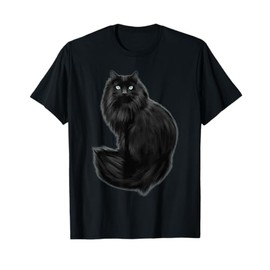 Beautiful Maine Coon Cat With Pretty Eyes Long Hair Cat T-Shirt
