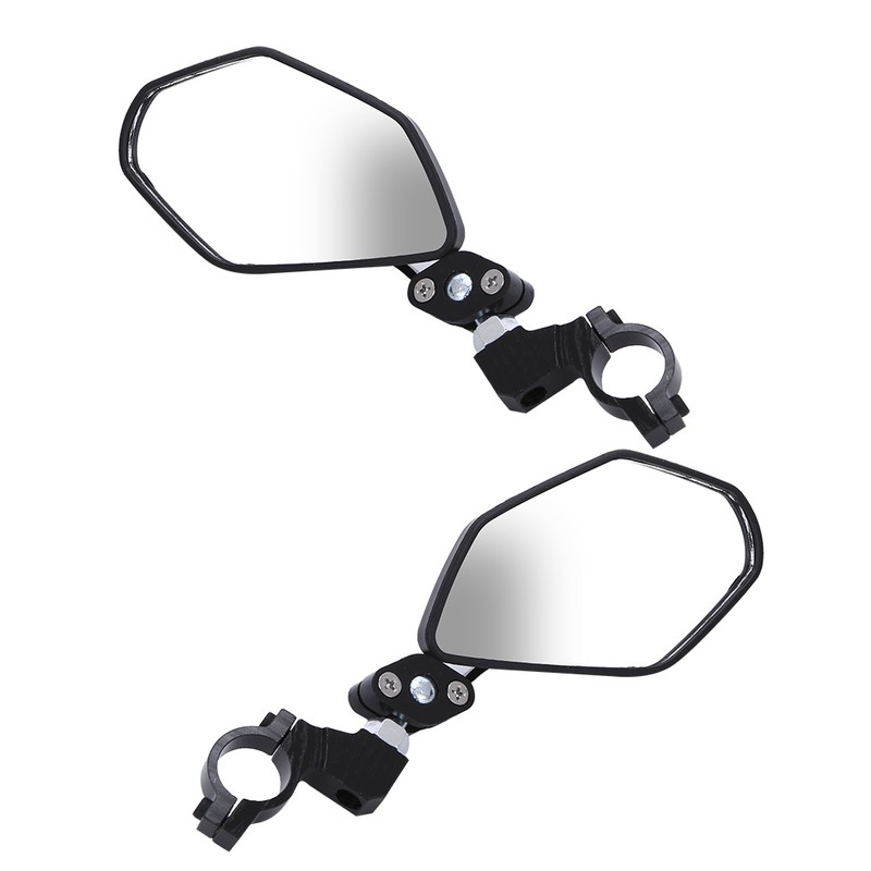 Aluminium Alloy 360° Rotating Bicycle Reflective Rear View Mirror Back