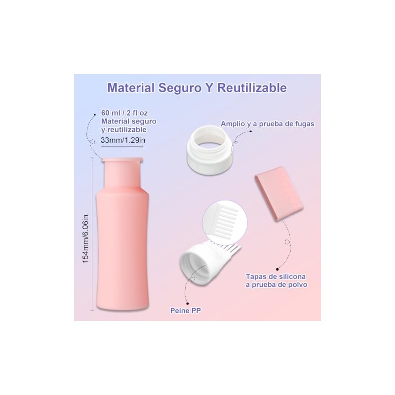 Aplicador de aceite para el cabello con 2 masajeadores para