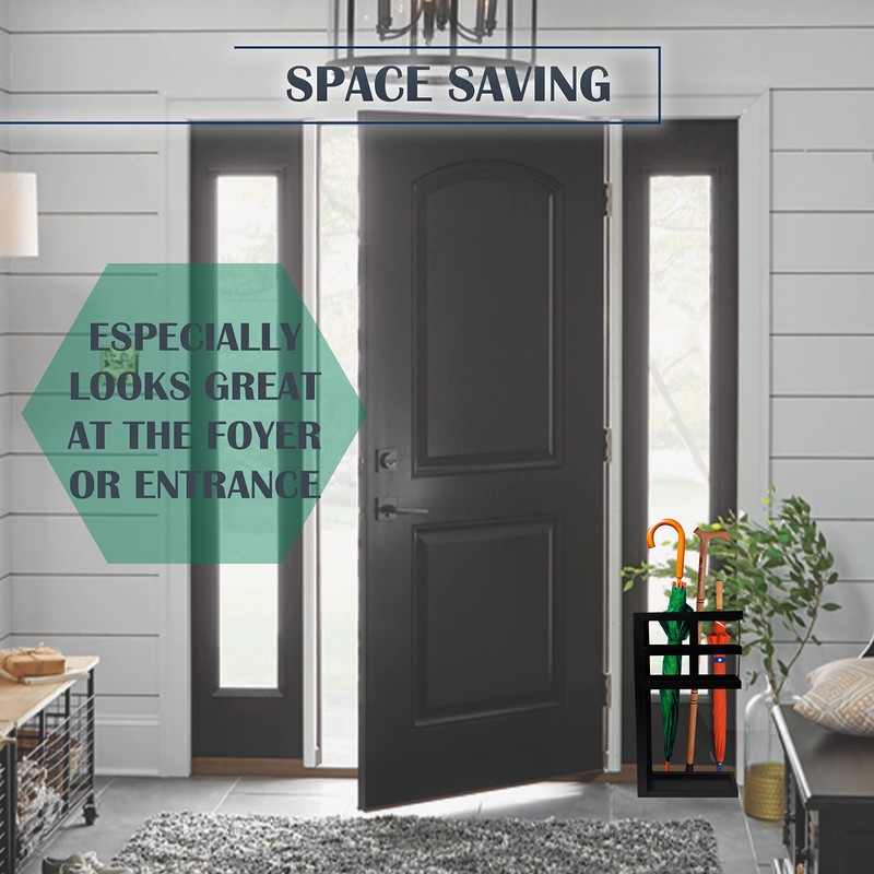 FEBTECH- Freestanding Umbrella Holder with Removable Bottom Tray– Umbrella Stand