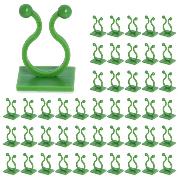 Yolyoo 100pcs Wall Plant Clips for Climbing Plants, Green