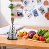 Hemoton 9 Inch Wood Handle Stainless Steel Cone Cheese Grater