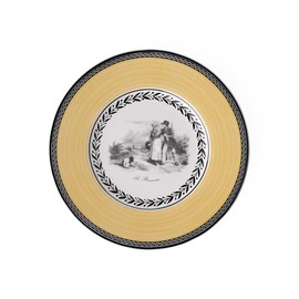 Villeroy & Boch Audun Chasse Bread & Butter Plate, 6.25 in, White/Gray/Yellow