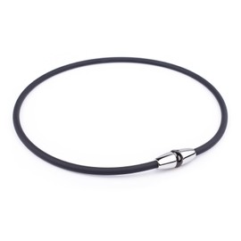 FUANNA Magnetic Necklace, 0 Type Necklace, Magnetic Titanium Necklace Design, Stylish, Popular, Sports, Business, Unisex, Static Removal, Necklace, Stainless Steel