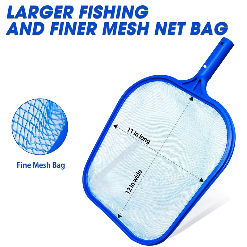 Pool Skimmer Net 7.58 Foot Leaf Skimmer Net with 5