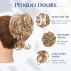S-noilite Claw Clip Messy Bun Hair Pieces Tousled Updo Fake