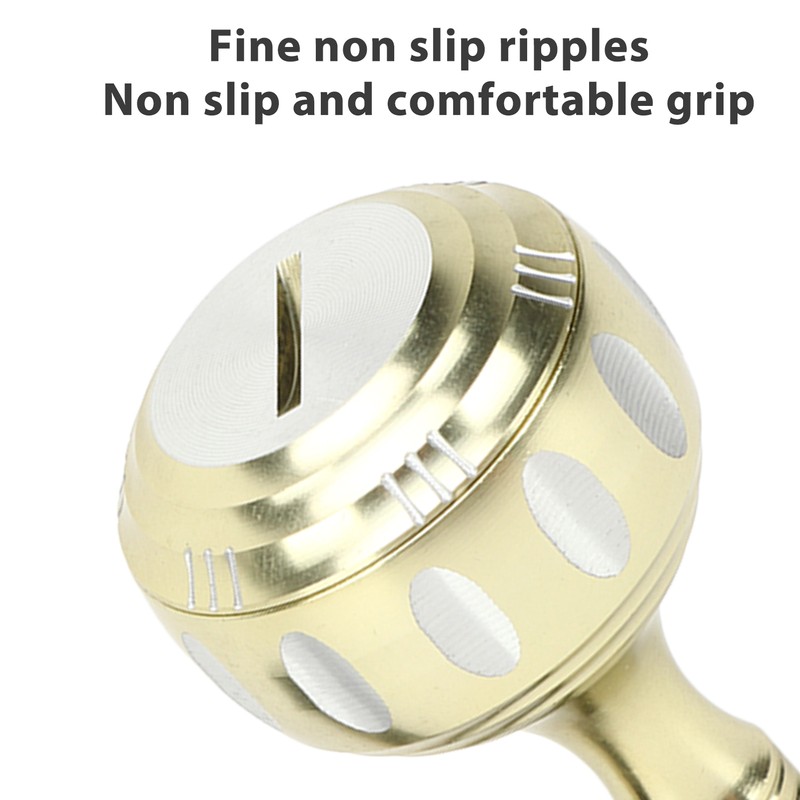 Fishing Reel Handle Aluminum Alloy Prevent Slip Ergonomic Replacement Baitcasting