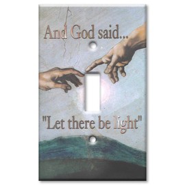 Single Toggle Switch Plate - Michelangelo: God (40-A)