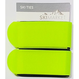 SkiMarket Ski Ties - Jumbo Pair Of Ski Ties 7 Amazing Colours (Yellow)