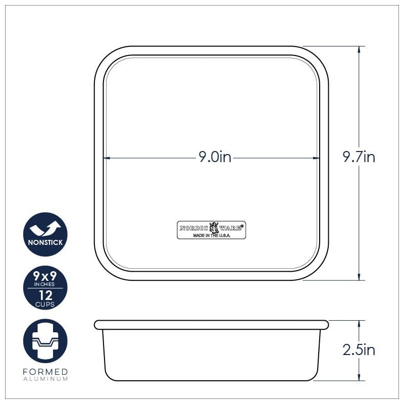 Nordic Ware Brilliant Antihaftbeschichtete Aluminium-Pfanne, 22,9 cm
