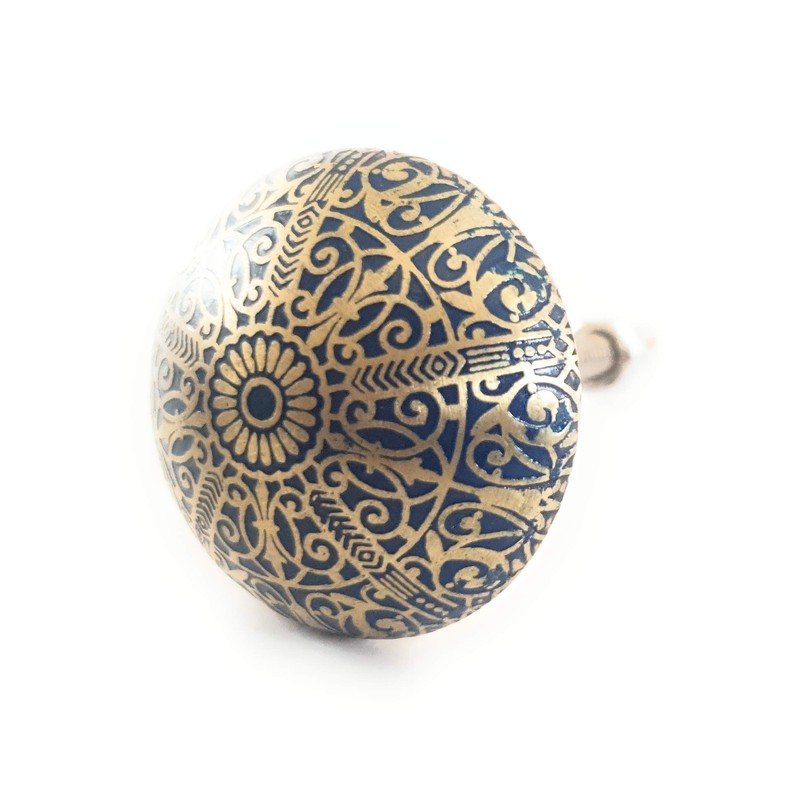 French Furniture Fittings Set of 6 Brass Knobs Kitchen Cabinet