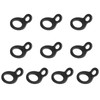 AMANDELIZABE Pack of 10 Lashing Strap Anchors with Screws, Black