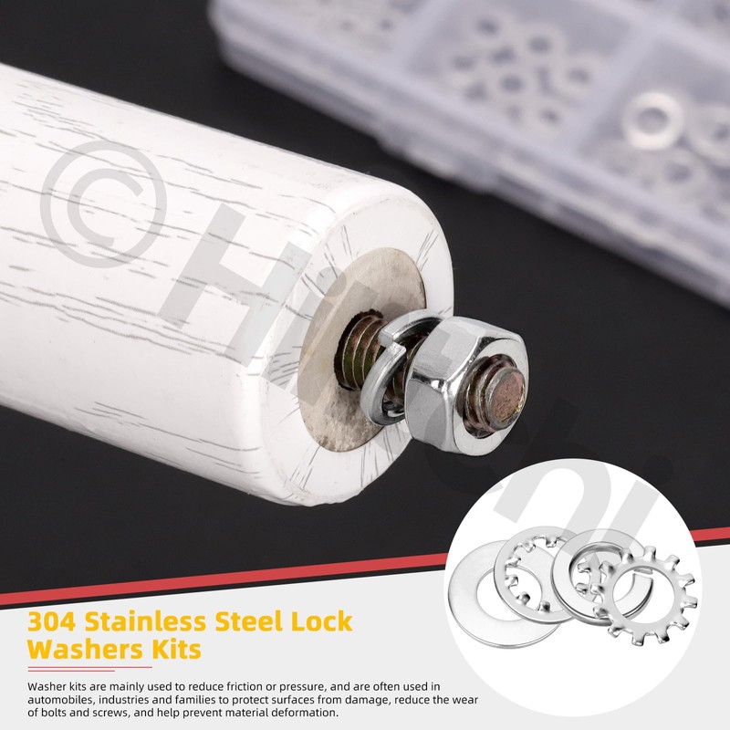 Hilitchi 400PCS 6 Sizes British 304 Stainless Steel External Star