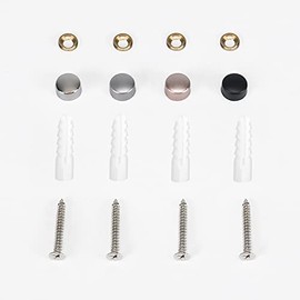 NearMoon Foldable Towel Rack Replace Parts - 4 Screws + 4 Anchors + 4 Screw Caps + 4 Bolt Washers for Wall Mount Foldable Towel Rack Replacement