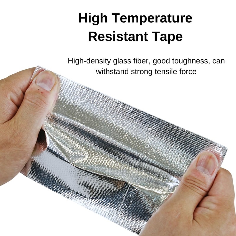 CHUANGSEED Adhesive Aluminum Foil Fiberglass Heat Shield Tape 3in x