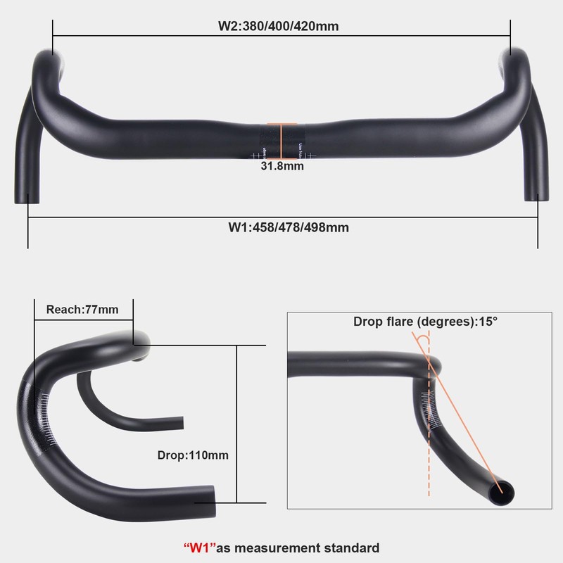 RXL SL Carbon Fiber Gravel Handlebars 478mm gravel bike handlebar