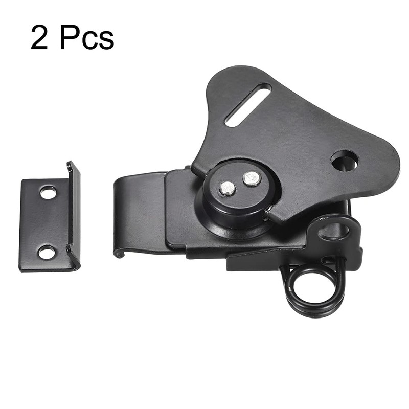 uxcell 2.56-inch Iron Spring Loaded Butterfly Twist Latch Keeper Toggle
