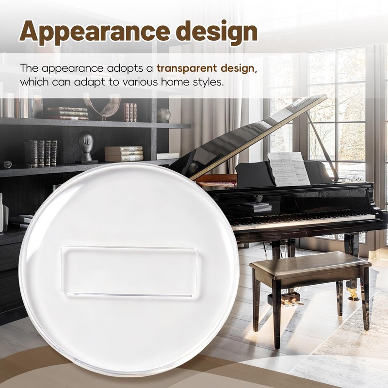 3Pcs 4"Clear Piano Caster Cups with Dust Cloth for Grand