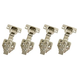 LIKERAINY 105 Degree Centre Stop Hinge 35 mm with Damper for Furniture Kitchen Cabinet Wardrobe Cabinet Door Automatic Hinge Half Present Hinges Pack of 4