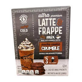Latte Frappe Mix, 3 Packets Makes 3 Drinks, 16oz Each, Arabica Coffee & Cookie Crumbs Flavoring, 8.46oz