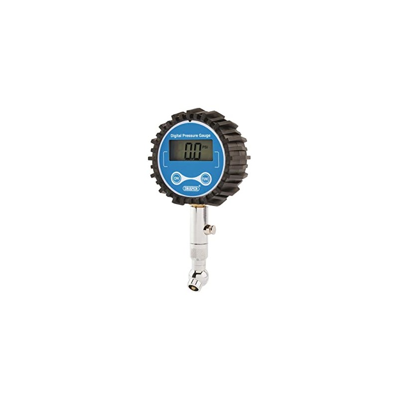 Draper Digital Tyre Pressure Gauge with Flexible Hose | 65mm