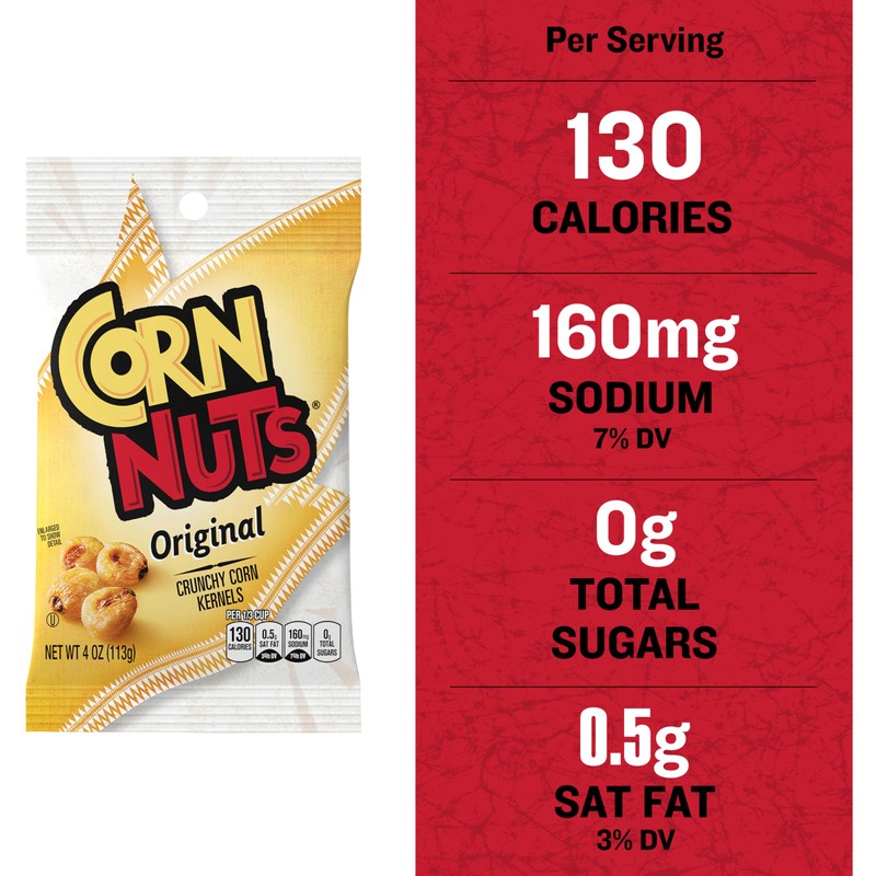 CORN NUTS Original Flavored Corn Kernels, Crunchy Corn Snacks, Snack