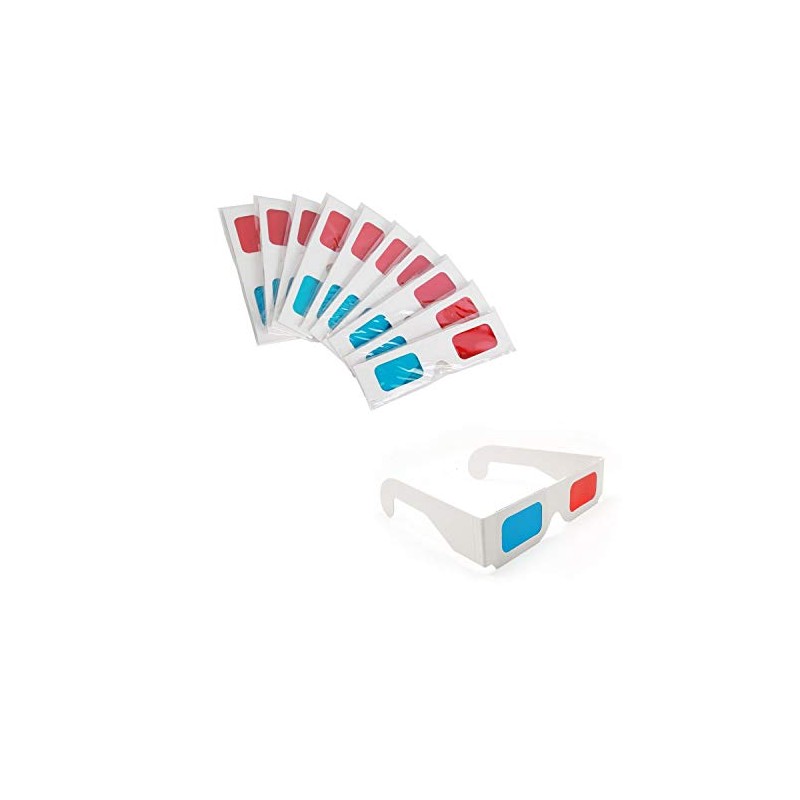 KRISMYA 3D Glasses for Movies,10 Pairs 3D Glasses Red and