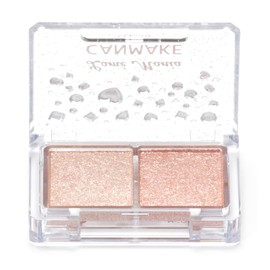 Canmake Lame Mania 01 0.1 oz (2.7 g) Eyeshadow, Glitter, Lame Shadow, Pearl, 2 Colors, Pink Beige