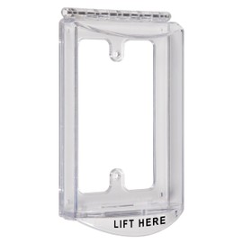 Safety Technology International, Inc. STI-6519 Single-Gang Hinged Clear Protective Polycarbonate Cover Multipurpose with Mounting Plate