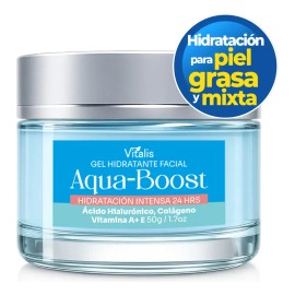 Vitalis Aqua Boost Gel Hidratante con Ácido Hialurónico – Hidratación Profunda y Piel Radiante