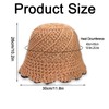 Gkaikpe Knitted Sun Hat for Women, Foldable Sunscreen Beach Hat,