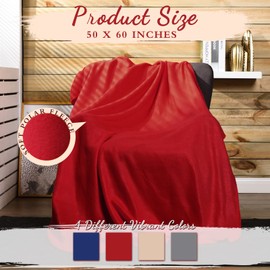 24 Packs Fleece Throw Blanket Soft Warm Lightweight Fleece Blanket Cozy Throw Bulk Blanket for Bed Couch Sofa Home Office Wedding Gifts Suitable for Seasons, 50 x 60 Inches (Morden Color)