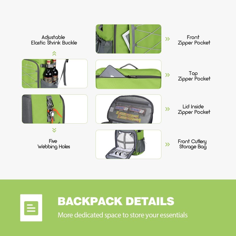 Maelstrom Cooler Backpack,50 Can Backpack Cooler Leakproof,Insulated Soft Cooler Bag,Camping