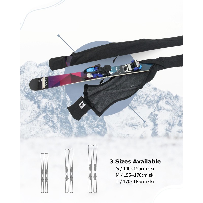 MONS Ski Knit Case Sole Cover Ski Case with Brake