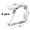 Pack of 4 Tablecloth Clips, Stainless Steel Tablecloth Clips, Silver