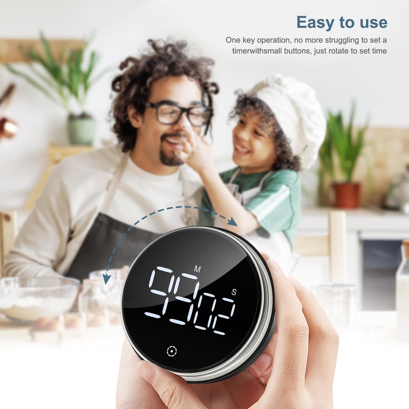 Ankilo Digital Timer for Cooking, Timer for Kids Battery Powered