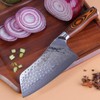 TUO Cutlery Cleaver Knife - Japanese AUS-10 Damascus Steel Hammered