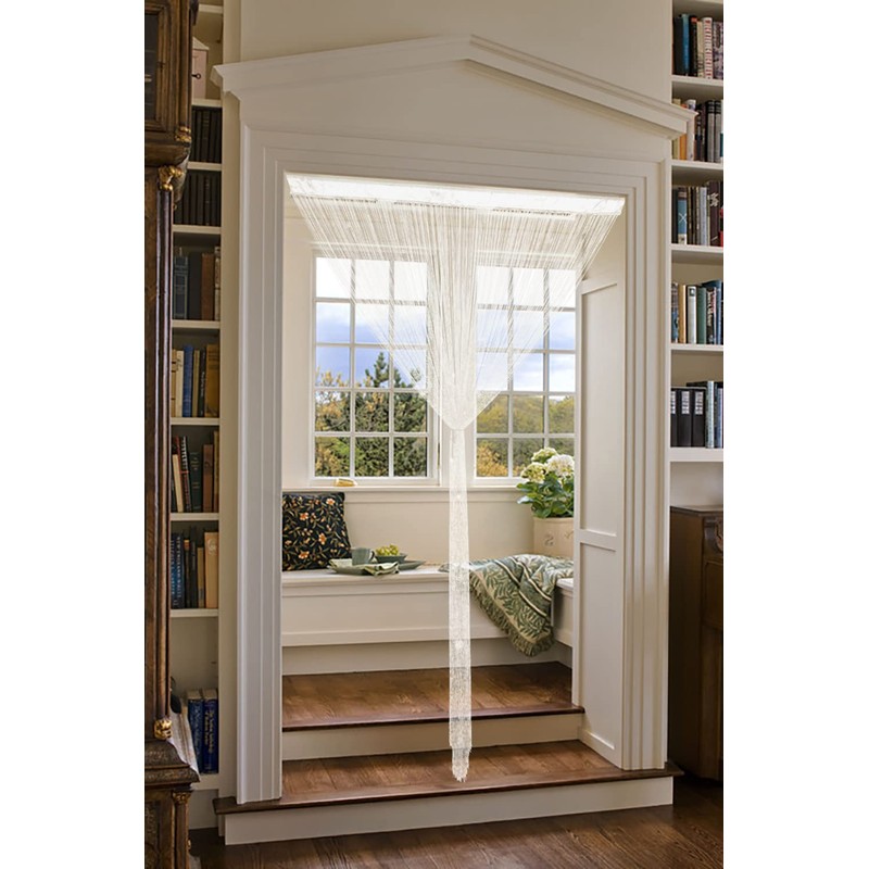 YIIBAII Cortinas de cuerda para puerta, cortinas con flecos para